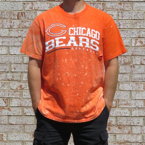 Chicago Bears Football Bleach Distressed Tee sz 2X - Picture 2 of 4